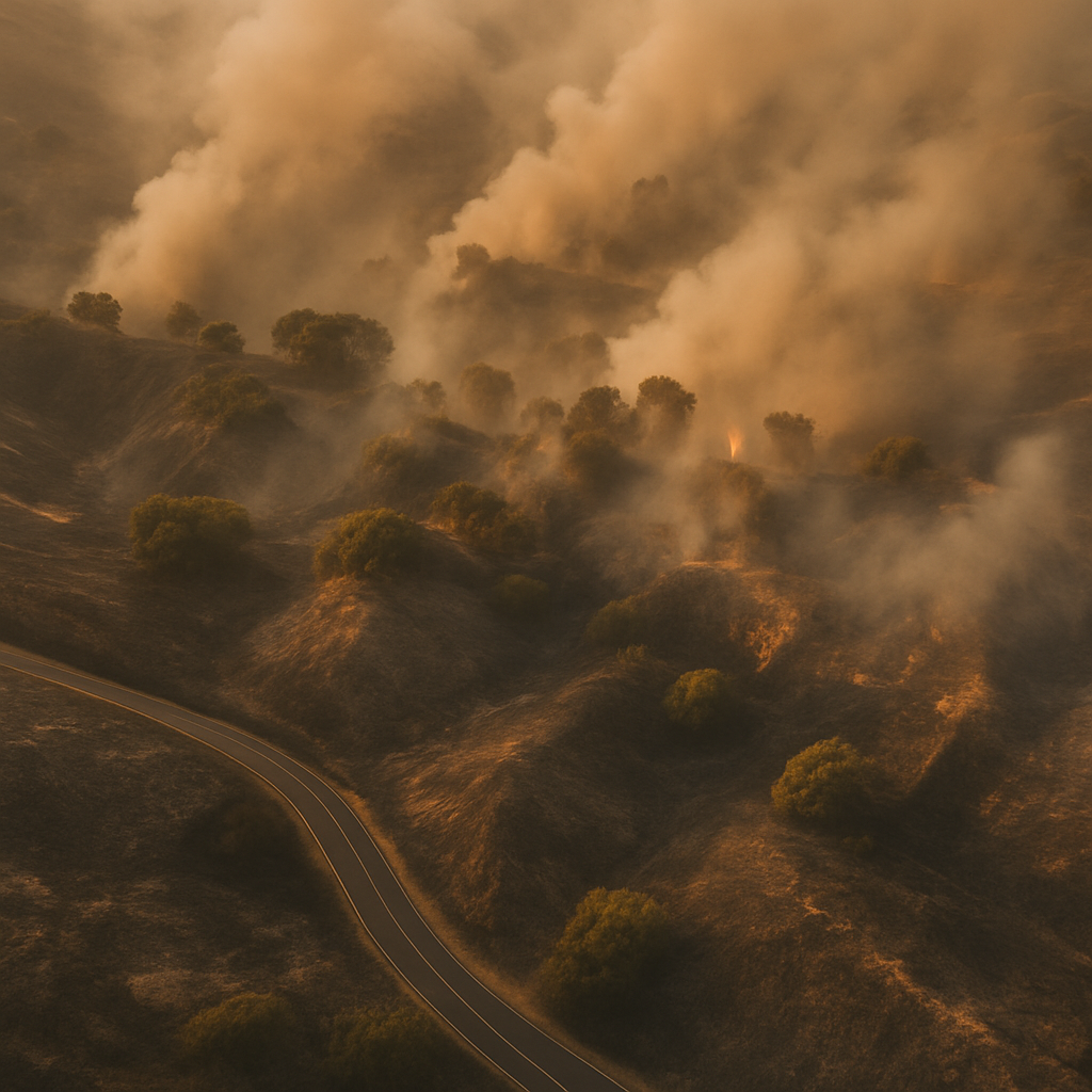 Drone View of Fire Zone