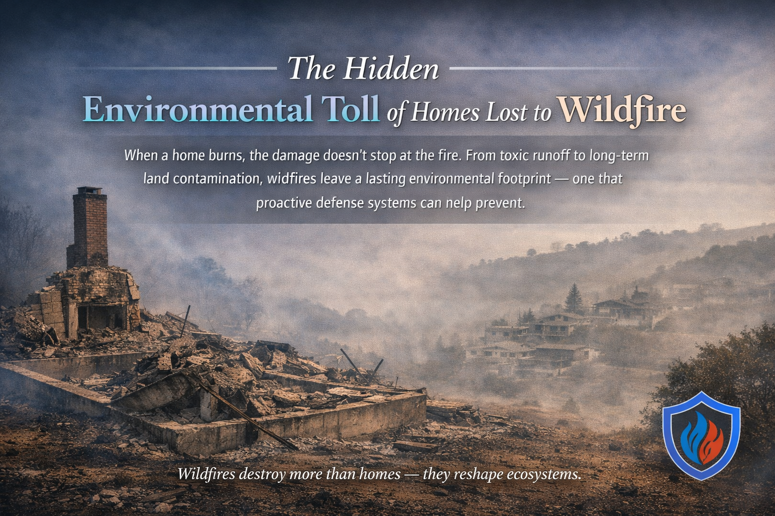 The Hidden Environmental Toll of Homes Lost to Wildfire — And How Defense Systems Prevent It