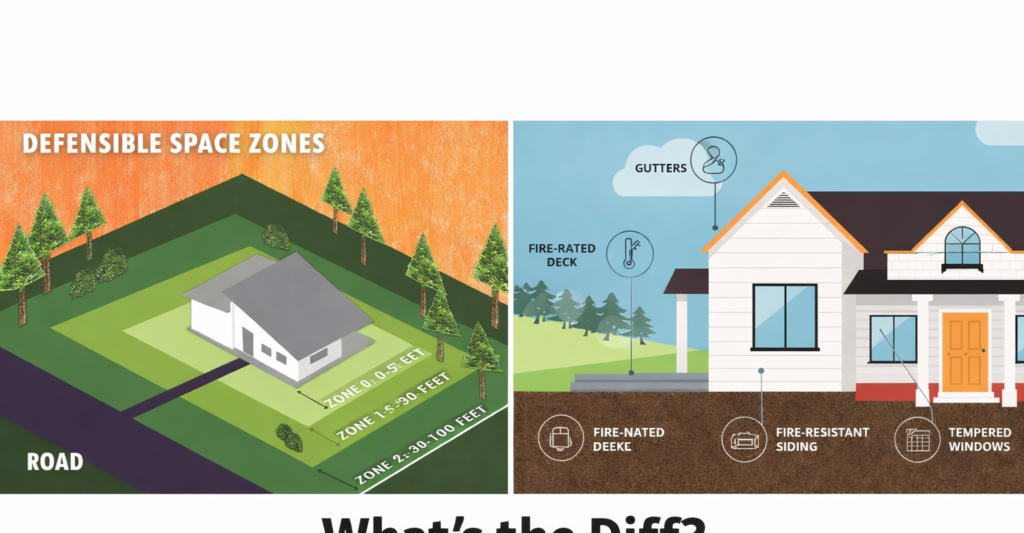 What Is the Difference Between Home Hardening and Defensible Space