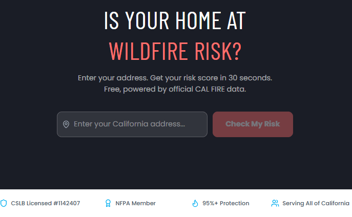 Check Your Wildfire Risk Score by Address in 10 Seconds (Free Report)